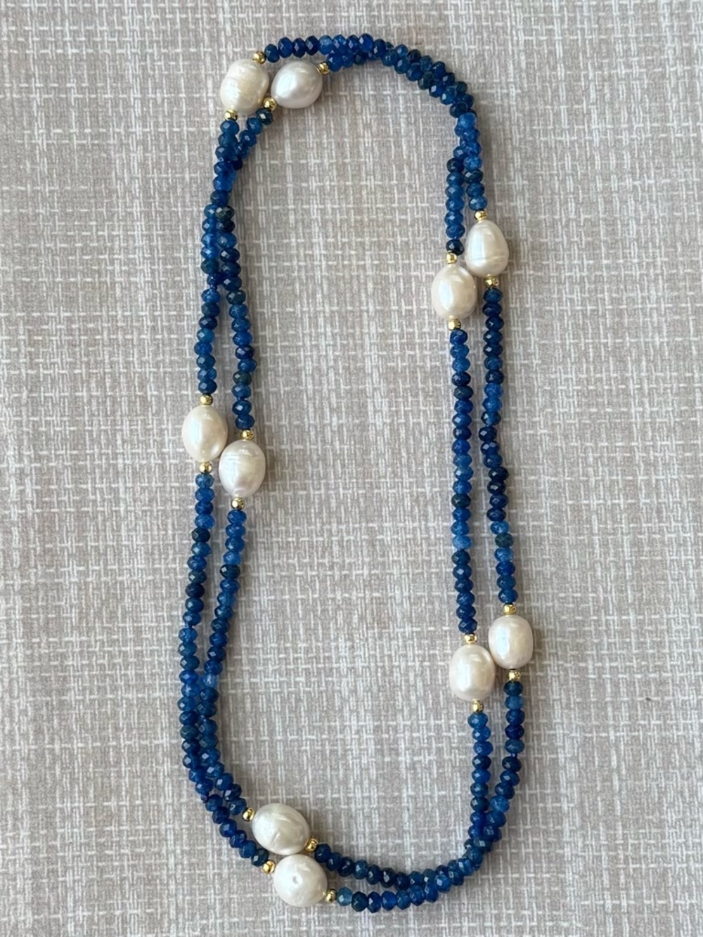 NWOT Tuckernuck Blue Jade and Baroque Pearl Necklace